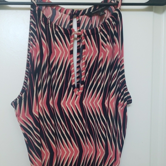 Banana Republic Pink and Black Halter Maxi Dress - Picture 3 of 7